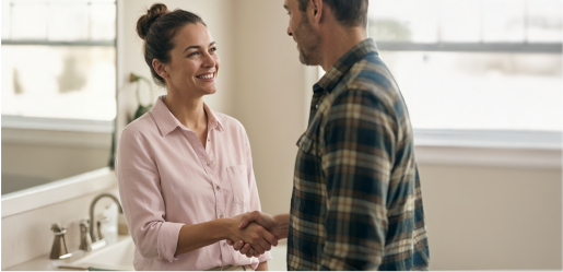 Profesional ejecutando servicio de mantenimiento en el hogar